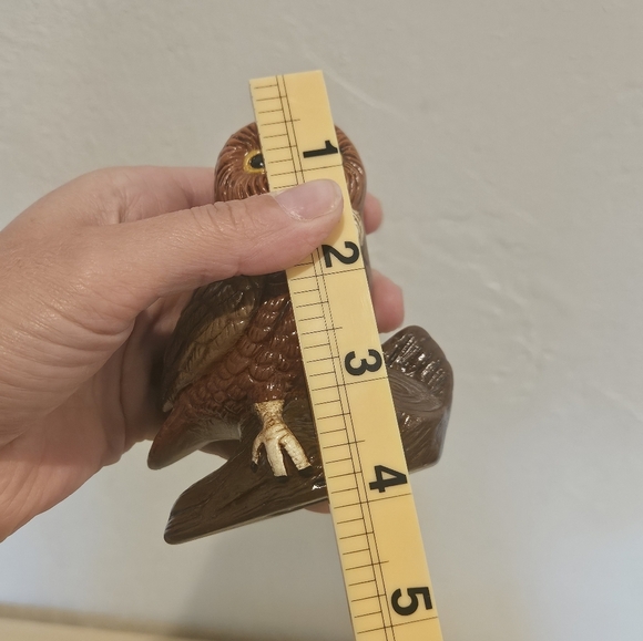 Vintage Owl Figurine Branch Small Decorative Tabletop 4" - Picture 2 of 6